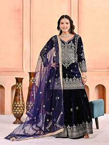 Ramdev Trading – Kurta/Kurti moderne en soie Fendi pour femme, idéal pour les occasions de fête, Diwali et mariages, toutes saisons - Product Image 2