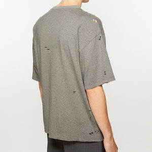 Camisetas Lisas Desgastadas de Moda, 100% Algodón, Ligeras, Estilo Urbano, con Impresión de Logotipo Personalizado - Product Image 2