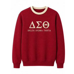 Sudadera Delta Sigma Theta 1913, Cuello Redondo, Roja, Unisex, Tejida, Informal, para Otoño - Product Image 2