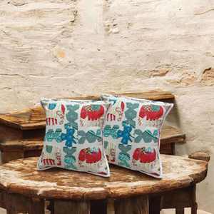 Luxury Elephant Floral Print <b>Cushion</b> <b>Cover</b> with Reusable Soft Fabric <b>Cover</b> for Living Room Bedroom Wedding and Seasonal Decor - Product Image 3