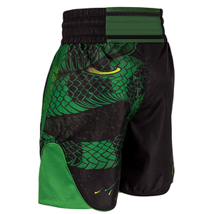 Pantalones Cortos de Boxeo Unisex con Estampado de Dragón Verde y Negro, Corte Holgado, Secado Rápido, Estilo Muay Thai, 100% Poliéster, Ropa de Entrenamiento - Product Image 6