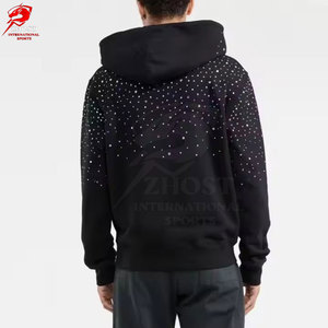 เสื้อฮู้ดดี้ผู้ชายประดับเพชรเทียมขายดี สวมใส่สบาย ใส่ได้ทุกวัน มีสินค้าพร้อมส่ง - Product Image 3
