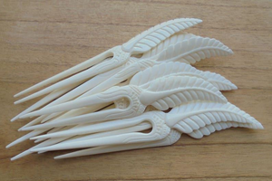 Épingle à cheveux moderne sculptée à la main en os écologique, outil de coiffure traditionnel, objet d'art de collection pour femmes, jeunes filles et mariées - Product Image 3