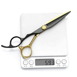 Tijeras de Peluquería Profesionales para Adelgazar el Cabello, con Recubrimiento Negro y Dorado, en Acero Inoxidable Alemán, Certificadas por la CE e ISO - Product Image 5