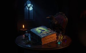 Book of Spells Goth Raven Cat <b>Skull</b> Leather A5 Planner Journal Men Women 400 Pages Lock Witchcraft Supplies Witchy <b>Gifts</b> - Product Image 2