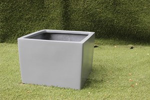Square Wholesale White Fiberglass Hand Carved Classic Durable Lightweight Floor Indoor/Outdoor Rectangular <b>Planter</b> Unique Design - Product Image 2