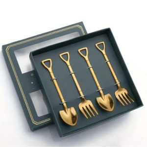 Flatware Sets Of 3 All Occasion Gold Ring Metal Handle Cheese <b>Knife</b> Food <b>Safe</b> For Home Kitchen Restaurant Usage - Product Image 4