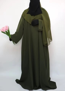 Abaya Maxi Élégante Style Turc pour Femme, Imprimé Numérique Uni, Respirante, Légère, Infroissable, Quatre Voies - Product Image 5