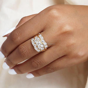 Igi/gia แหวนแต่งงานสีเหลืองทอง14K สำหรับผู้หญิงเติบโตแบบวินเทจแหวนแต่งงาน/หมั้นประดับเพชรแหวนดีใช้ได้ทั้งชายและหญิงสำหรับเป็นของขวัญงานเลี้ยงครบรอบ - Product Image 3