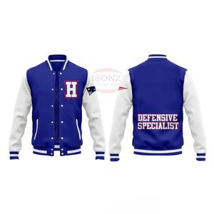 Chaqueta de Béisbol Estilo Bomber, Diseño Personalizado con Bordado y Parches, Moda Urbana Juvenil, 100% Hombre, ISONZ LEATHER ZONE - Product Image 1