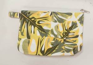 Pochette de maquillage en coton à motif floral aquarelle, sac cosmétique réutilisable et écologique, étui de toilette de voyage, personnalisation OEM, vente en gros - Product Image 6
