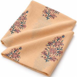 Camisas, Vestidos y Fundas Decorativas para el Hogar, Tejidas a Mano en Jaipur, con Estampado Floral Índigo, de Algodón Teñido Natural Sostenible, Orgánico Premium - Product Image 2