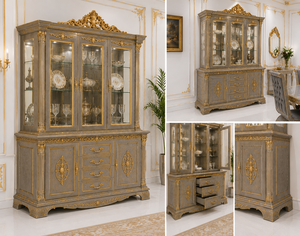 European Style Emperor <b>Dining</b> <b>Table</b> & Chairs Set Luxury Teak <b>Wood</b> Palace <b>Dining</b> Set Emperor Luxury 10-Seater <b>Dining</b> <b>Table</b> Set - Product Image 5