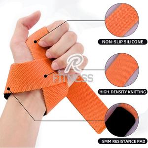 Neoprene Cotton Weight Lifting Wrist Straps Anti-Slip Adjustable Custom Logo Unisex Fitness Gym - Product Image 2