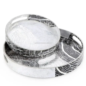 Plateau de service rectangulaire en bois, nouveau design, imprimé émail, pour la maison, la cuisine, les occasions, plateau de service décoratif en provenance d'Inde - Product Image 5