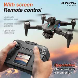 Mini Dron RC KY605S con Triple Cámara 4K Dual, Pantalla LCD FPV, Plegable, Control Remoto, Quadcopter con Capacidad de Vuelo de Larga Distancia - Product Image 5