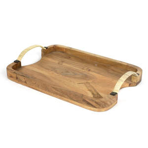 Bandeja de madera de Acacia para servir bodas, Decoración de cumpleaños, platos de madera, bandeja de madera rectangular, Falak World Export - Product Image 1