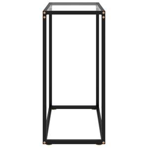 Table console avec plateau en verre trempé et structure en acier thermolaqué au design transparent - Product Image 3