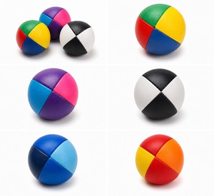 Premium 4-Panel Professional Juggling Beanbag Ball - Durable Soft Synthetic Leather No-Bounce Thud Ball for Kids and Adults - Product Image 6