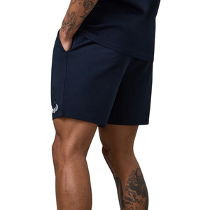 Shorts de sport en molleton écologique bleu marine pour homme, avec cordon de serrage à la taille, pour la gym, la course et les activités décontractées - Product Image 2