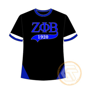 T-shirt décontracté en jersey de coton et polyester respirant de haute qualité avec logo personnalisé Zeta Phi Beta pour femmes, vêtements de sororité, vente en gros - Product Image 2