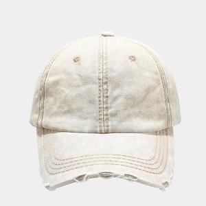 Casquette de baseball en jean rose 5 panneaux en tissu maillé délavé et vieilli unisexe réglable décontractée printemps-été avec broderie - Product Image 3