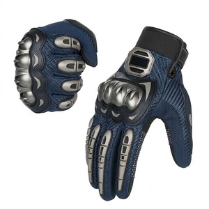 Gants de moto tactiques en cuir pour hommes avec protection rigide des articulations, équipement de sécurité respirant pour la course moto multisports 2026 - Product Image 5