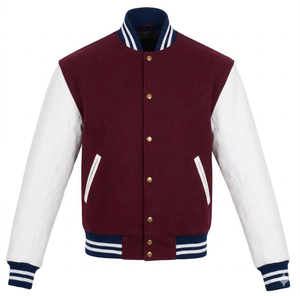 Wholesale Custom <b>Purple</b> <b>Varsity</b> <b>Jackets</b> for Men Stand Collar with Embroidery Baseball Letterman Chenille Patches - Product Image 1