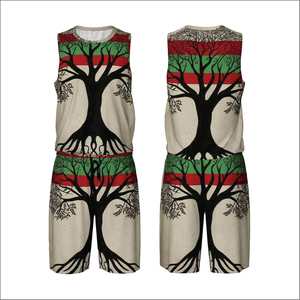 ชุดยูนิฟอร์มบาสเก็ตบอลผ้าโพลีเอสเตอร์ 100% ระบายอากาศได้ดี สำหรับฝึกซ้อมกีฬาแบบ unisex สำหรับผู้ชายไซส์ใหญ่ - Product Image 1