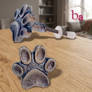 Ba Ceramic Foot Print Industrial Design Furniture Knob Drawer Handle Eco-Friendly <b>Rustic</b> Home Office Easy Installation - Product Image 1