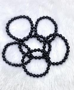 Pulsera de Cristal de Turmalina Negra Más Vendida, 8 mm, para Sanación Espiritual y Energía Reiki, Disponible a Precio Directo de Fábrica - Product Image 4