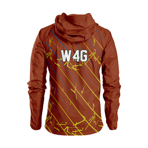 เสื้อแจ็คเก็ตกันลมมีฮู้ดสำหรับผู้ชาย W4G ลายเรขาคณิต ปิดด้วยซิป น้ำหนักเบา เหมาะสำหรับใส่ในฤดูใบไม้ร่วง ผลิตจากโพลีเอสเตอร์ - Product Image 3