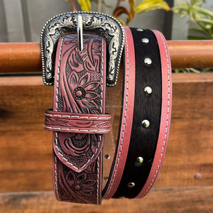 Ceintures de costume d'affaires en cuir usiné à la main pour hommes de luxe personnalisées avec boucle ardillon réglable ceintures en cuir de vachette véritable - Product Image 1