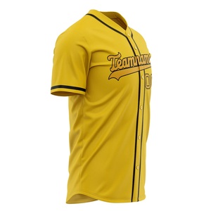 เสื้อเบสบอลแบบใหม่ล่าสุด กระดุมเต็มตัว เสื้อกีฬา สีทีมตามสั่ง ชื่อและหมายเลขผู้เล่น แห้งเร็ว ขายส่งจากโรงงาน - Product Image 2