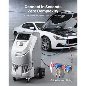 Macchina di Recupero Refrigerante Completamente Automatica per R134a 1234fy, Schermo Touch da 10 Pollici, Precisione Superiore al 98,5% per Riparazione Auto - Product Image 5