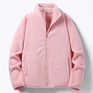 Veste polaire personnalisée pour femme, double face, chaude et douce, style décontracté et sportif, vente en gros - Product Image 1