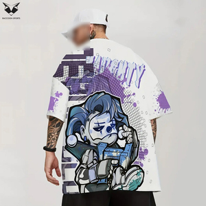 Camiseta con Estampado Gráfico, Diseño de Robot Futurista Negro, Ropa Casual, Camiseta Oversize para Uso Diario, 100% Algodón, Camisetas para Hombre - Product Image 3