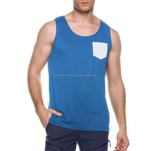 Camiseta sin Mangas de Algodón para Hombre al Por Mayor al Mejor Precio, Color Sólido, Cuello Redondo, Chaleco sin Mangas, Ropa de Calle - Product Image 1