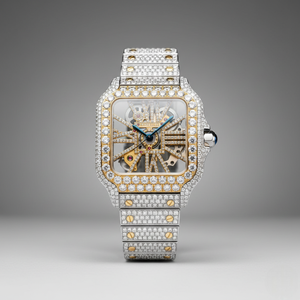 Relojes de Lujo para Hombre, Hechos a Mano, Mecánicos, con Movimiento ETA, Cuadrados, Analógicos, con Moissanita, que Pasan la Prueba del Diamante, Cristal de 20mm, Alta Calidad, Venta al Por Mayor - Product Image 1