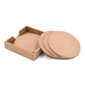 MDFSUB Natural Color 90x90mm 10 cm 10mm Thick Modern Design Coasters Blank Sublimation Eco-Friendly Luxury Mats Pads - Product Image 1