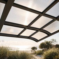 Abri de stationnement pour 2 voitures Angye, moderne et luxueux, personnalisé pour villa, avec toit en aluminium thermolaqué et auvent imperméable