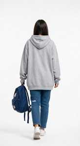 ONETEN APPARELS Women's Navy Blue <b>Cropped</b> Hoodie Wide Leg <b>Joggers</b> Set Full Sleeve Print Streetwear Tracksuit Loose Fit 2 1 100% - Product Image 6