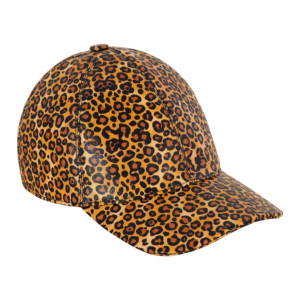 Gorra de Béisbol Personalizada de Cuero Napa Genuino, Unisex, con Estampado de Leopardo, Gorra Deportiva de Cuero Ajustable, Venta al Por Mayor - Product Image 1