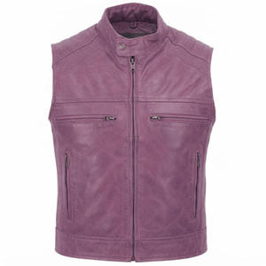 Chaleco de Motocicleta de Cuero para Hombre de Primera Calidad, Ropa Casual Moderna para Motociclistas, Chalecos Impermeables y Ecológicos para Motociclistas, OEM - Product Image 5