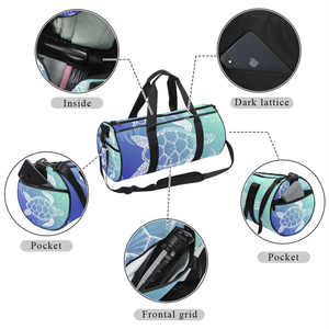 Modern Galaxy Geometric Pattern Polyester Duffle <b>Bag</b> with Adjustable Strap Zipper Closure <b>20L</b> Capacity for Unisex Sports Use - Product Image 4