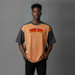 Top Sale Custom Made Men's <b>T</b>-<b>Shirt</b> Heavyweight Street Style Short Loose 2 tone Vintage washed Worsted baggy fit <b>t</b>-<b>shirt</b> for man - Product Image 1
