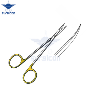 Knapp Scissors <b>12</b> cm (4-3/4 Inch) Curved Sharp TC Gold Tungsten Carbide Surgical Scissors Stainless Steel Precision Operating - Product Image 6