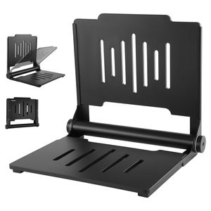 Siège de douche mural pliable de 17,8 pouces avec dossier, en plastique, pour salle de bain et couloir - Product Image 1