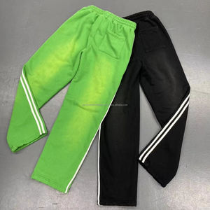 Pantalón deportivo holgado personalizado de alta calidad para hombre, ropa de calle cortavientos, pantalones de chándal antiarrugas de nailon con cordón medio recto - Product Image 1