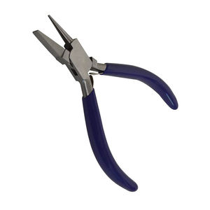 4.5 Inch 120mm Portable Fine Polishing <b>Mini</b> Needle Nose Jewelry <b>Pliers</b> Red Dipped Carbon Steel Handle Serrated OEM Customizable - Product Image 4